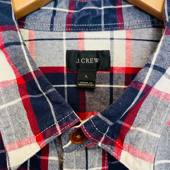 J. Crew Other - J.Crew Red and Navy Plaid Shirt